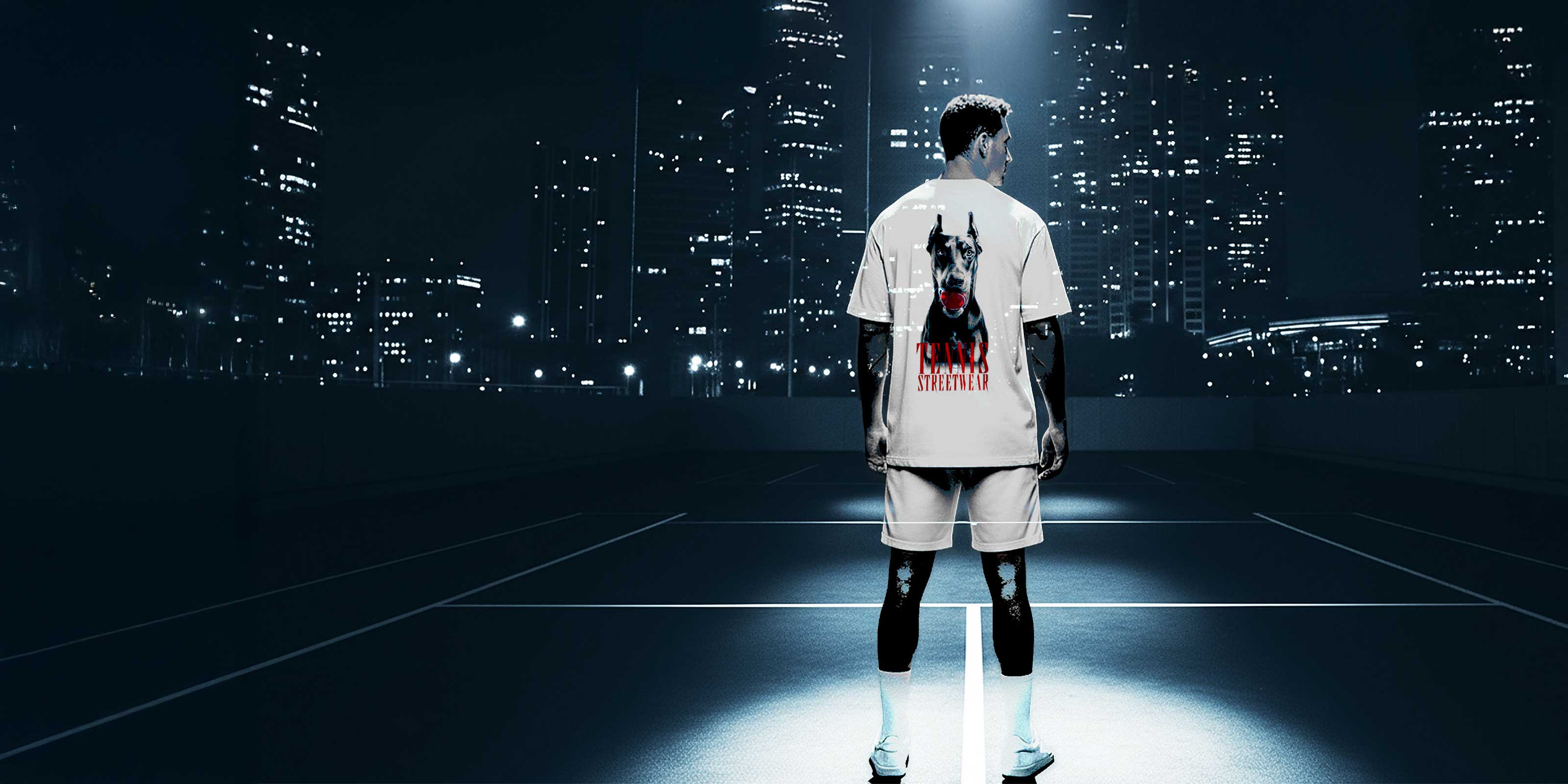 Tennis T-Shirt Streetwear Midnight Blue