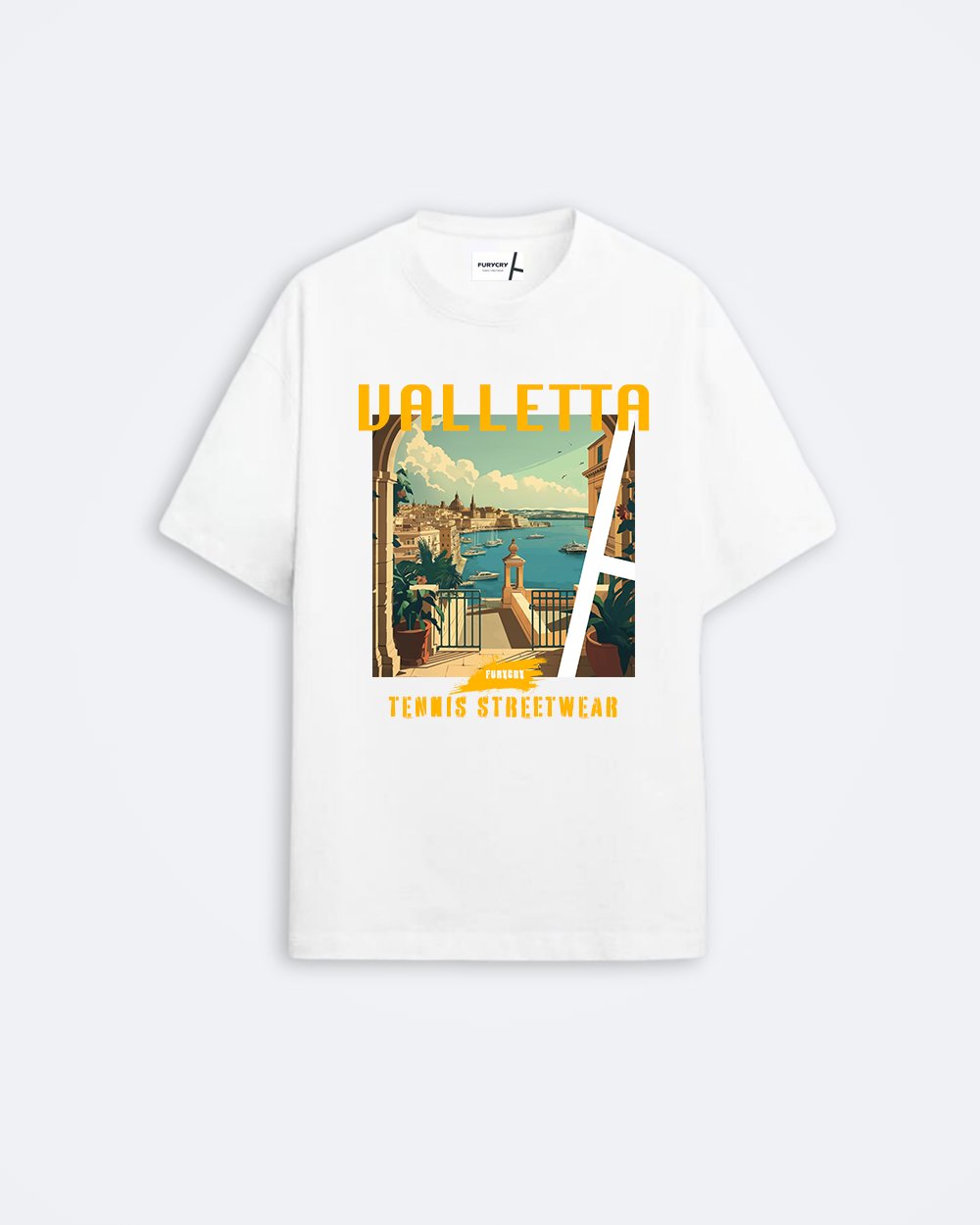 Valletta Streetwear T-Shirt - FURYCRY® | Tennis Streetwear