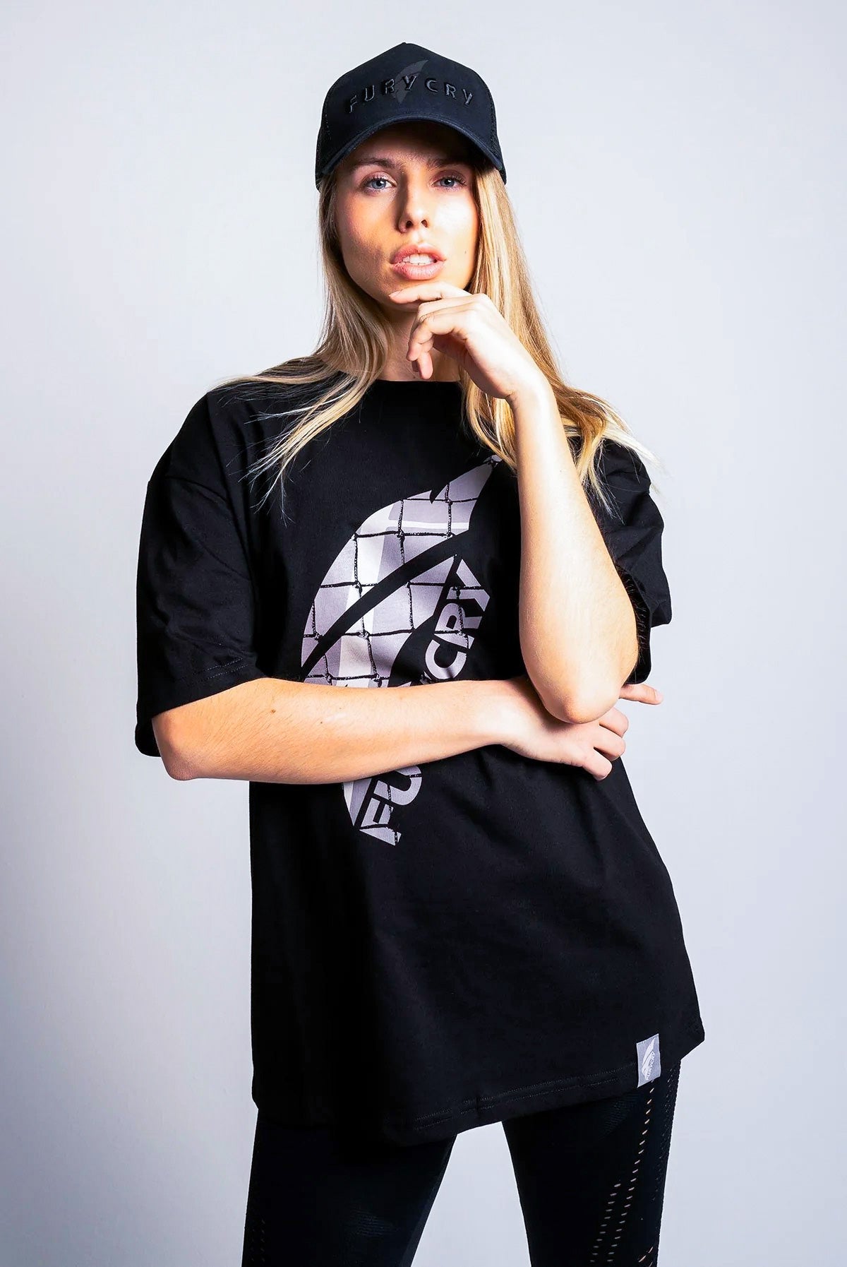 Oversized T-Shirt Schwarz - FURYCRY® | Tennis - Performance - Streetwear