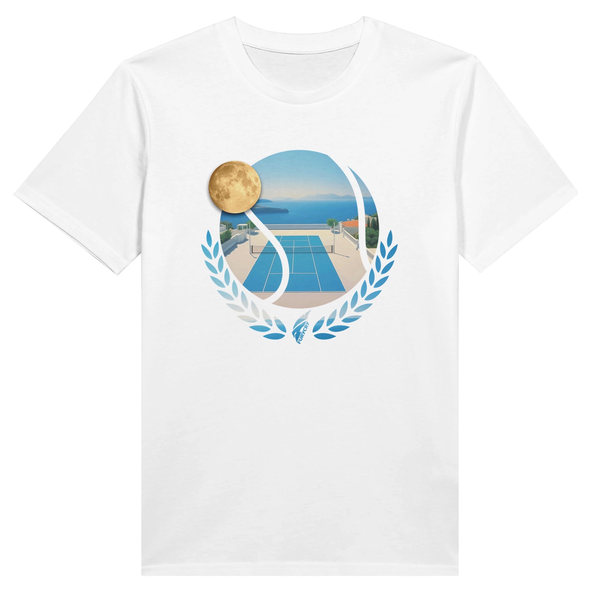 Tennis T-Shirt Court Life Mediterranean - FURYCRY® | Tennis & Streetwear Apparel